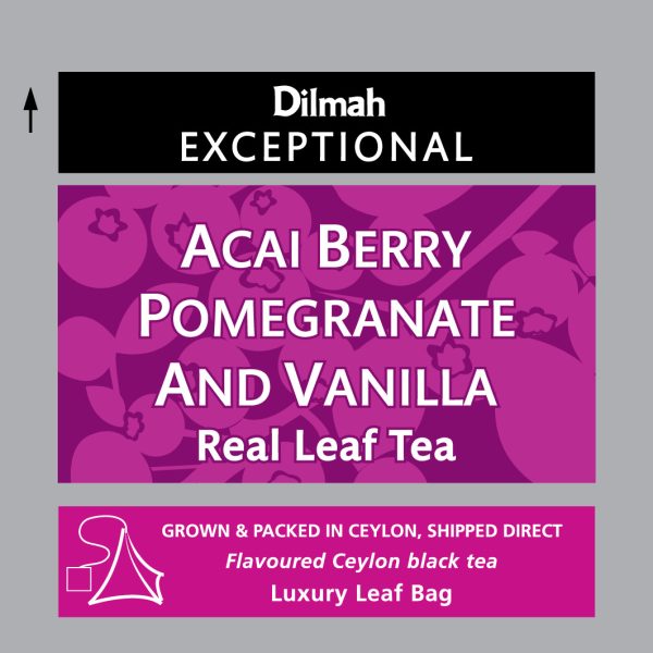 Caffè Diemme kávék Acai Berry Pomegranate and Vanilla aromás fekete tea 50x2g