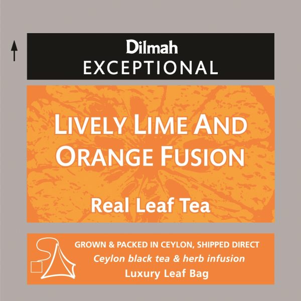 Caffè Diemme kávék Lively Lime & Orange fekete tea valódi gyümölccsel 50x2g
